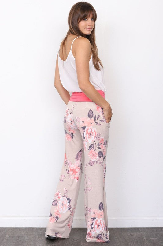 Vintage Floral Wide Leg Pants - In Style Chics Boutique LLC