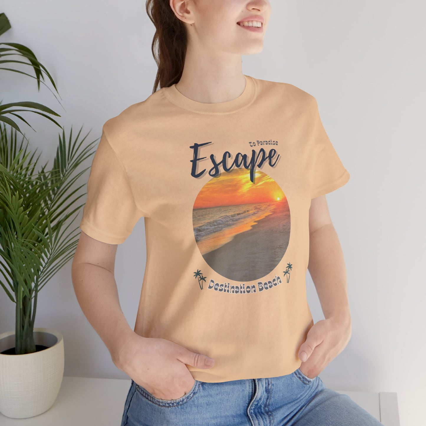Escape to Paradise Printed Tee, Destination Beach - In Style Chics Boutique Cute Graphic T-shirts