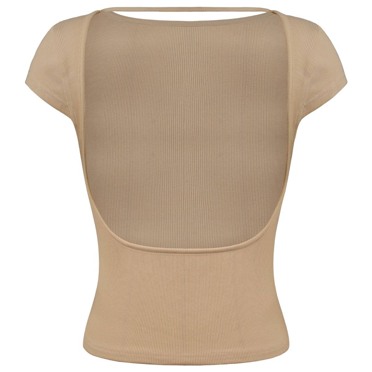 Round Neck Backless Short Sleeve Tee - In Style Chics Boutique LLC