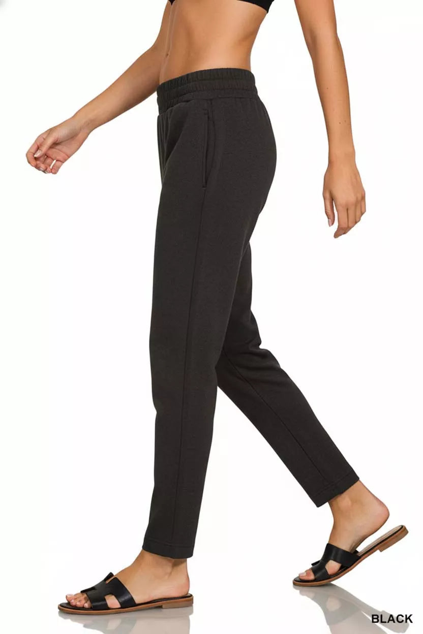 Shop Black Scuba Capri Sweatpants with Pockets π€ at In Style Chics Boutique