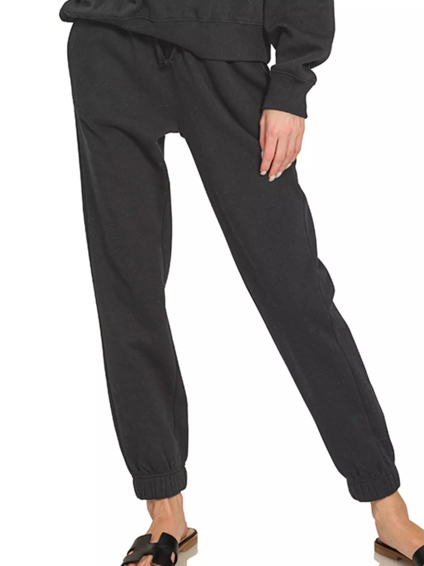 Fleece Long Sleeve Pullover & Jogger Set Sweatpant Outfit, at In Style Chics Boutique