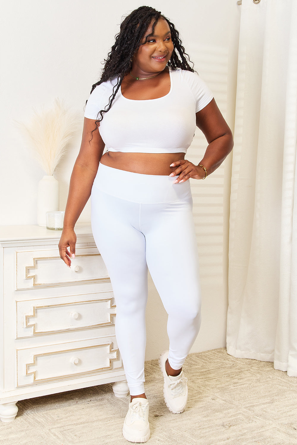 Wide Waistband Sports Leggings - In Style Chics Boutique