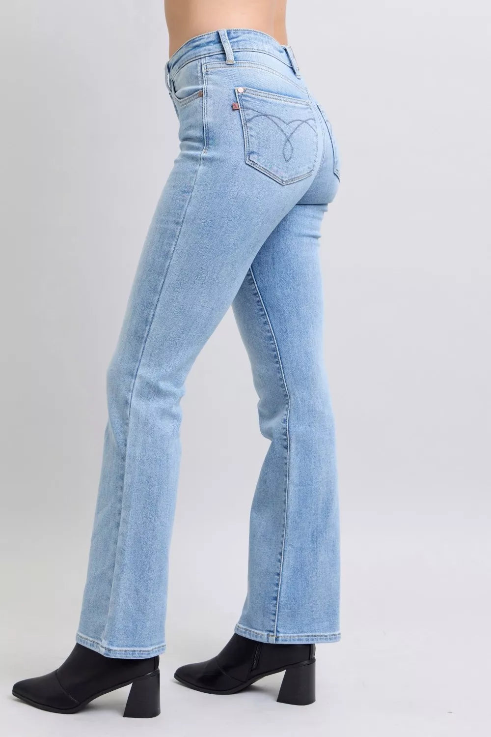 Judy Blue Mid Rise Thermal Bootcut Jeans 💙 at In Style Chics Boutique 