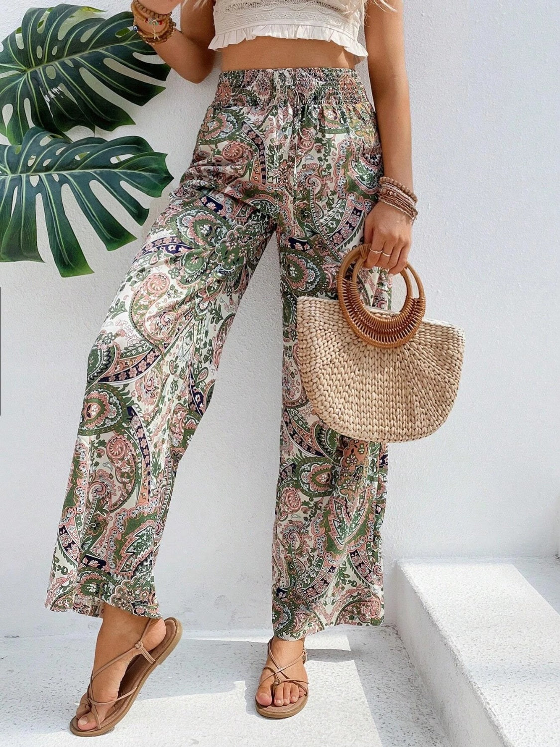 Printed Wide Leg Pants - In Style Chics Boutique LLC