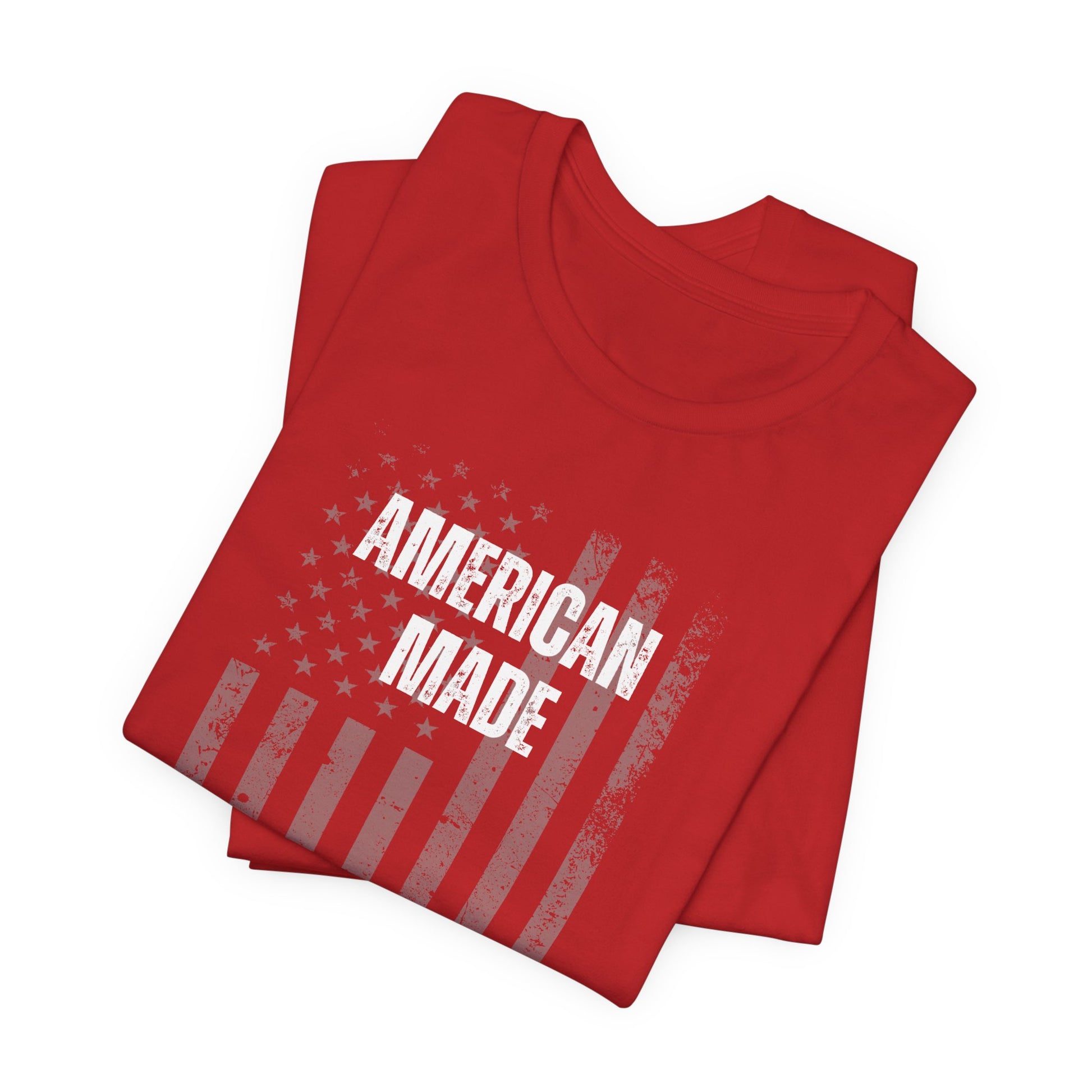 Short Sleeve Tee - 'American Made' Print with US Flag - In Style Chics Boutique  Graphic T-shirts 