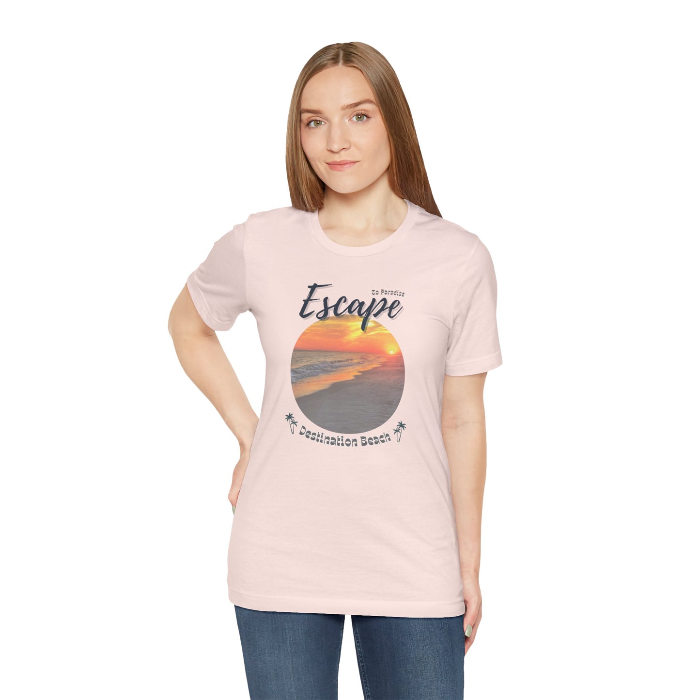 Escape to Paradise Printed Tee, Destination Beach - In Style Chics Boutique Cute Graphic T-shirts 