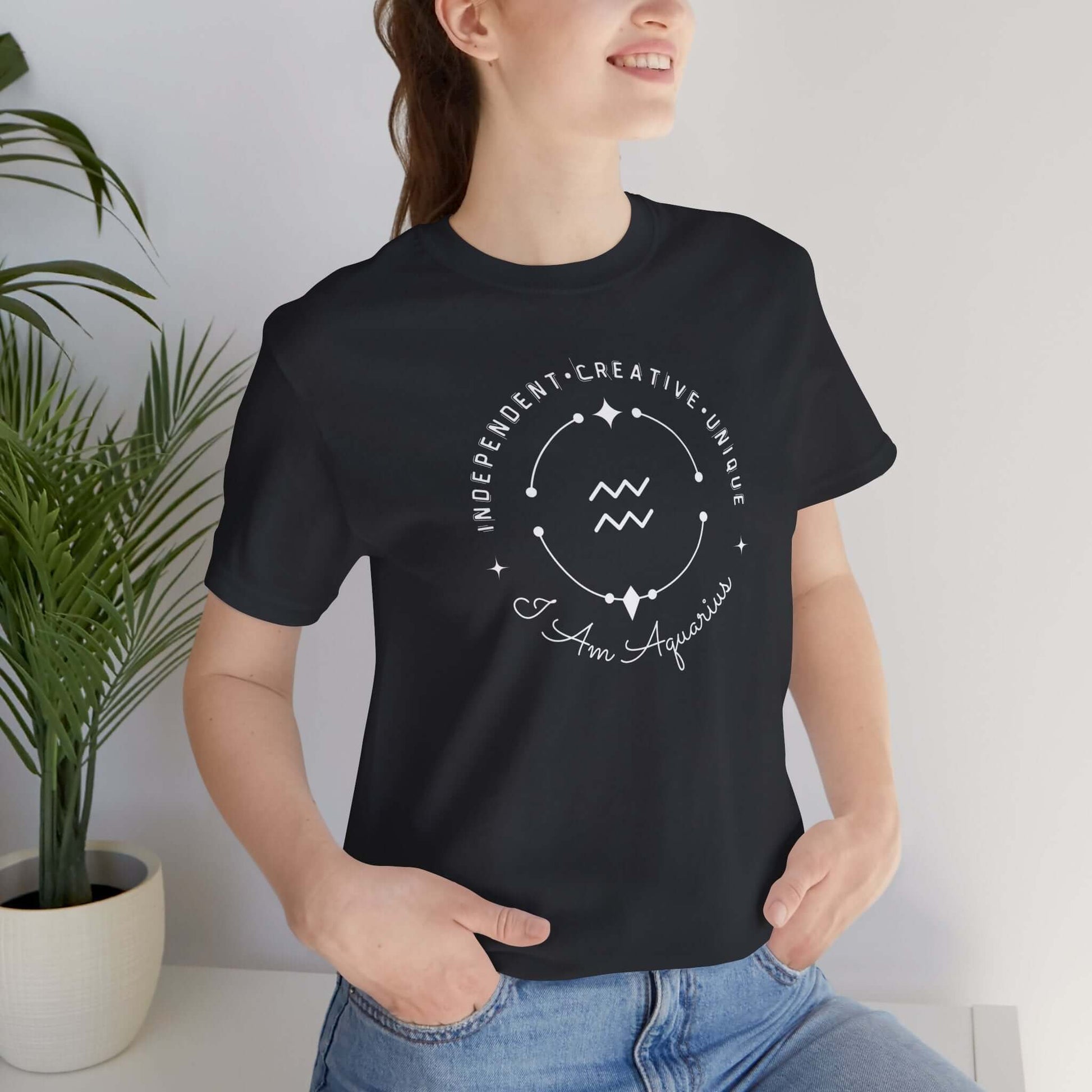 Aquarius Zodiac Women's Tee - Short Sleeve T-Shirt - In Style Chics Boutique LLC