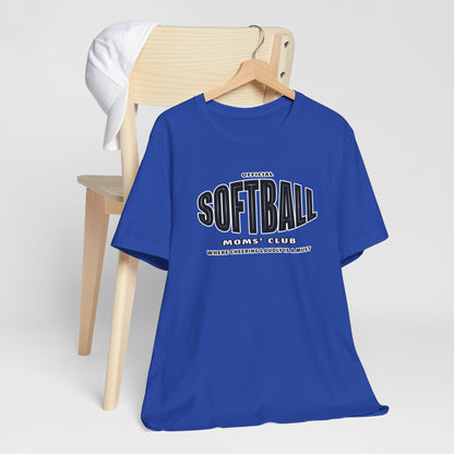Softball Moms Short Sleeve T-Shirt, Softball Moms' Club - Obsession Expressions by In Style Chics Boutique Cute Graphic Ts 