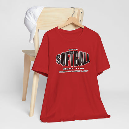 Softball Moms Short Sleeve T-Shirt, Softball Moms' Club - Obsession Expressions by In Style Chics Boutique Cute Graphic Ts 