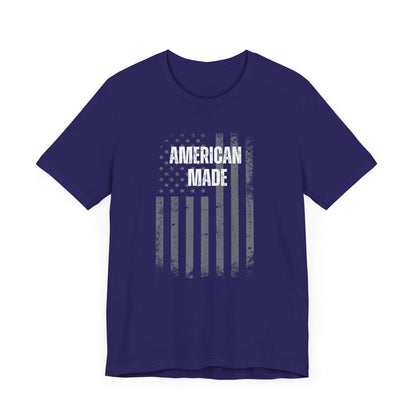 Short Sleeve Tee - 'American Made' Print with US Flag - In Style Chics Boutique  Graphic T-shirts 