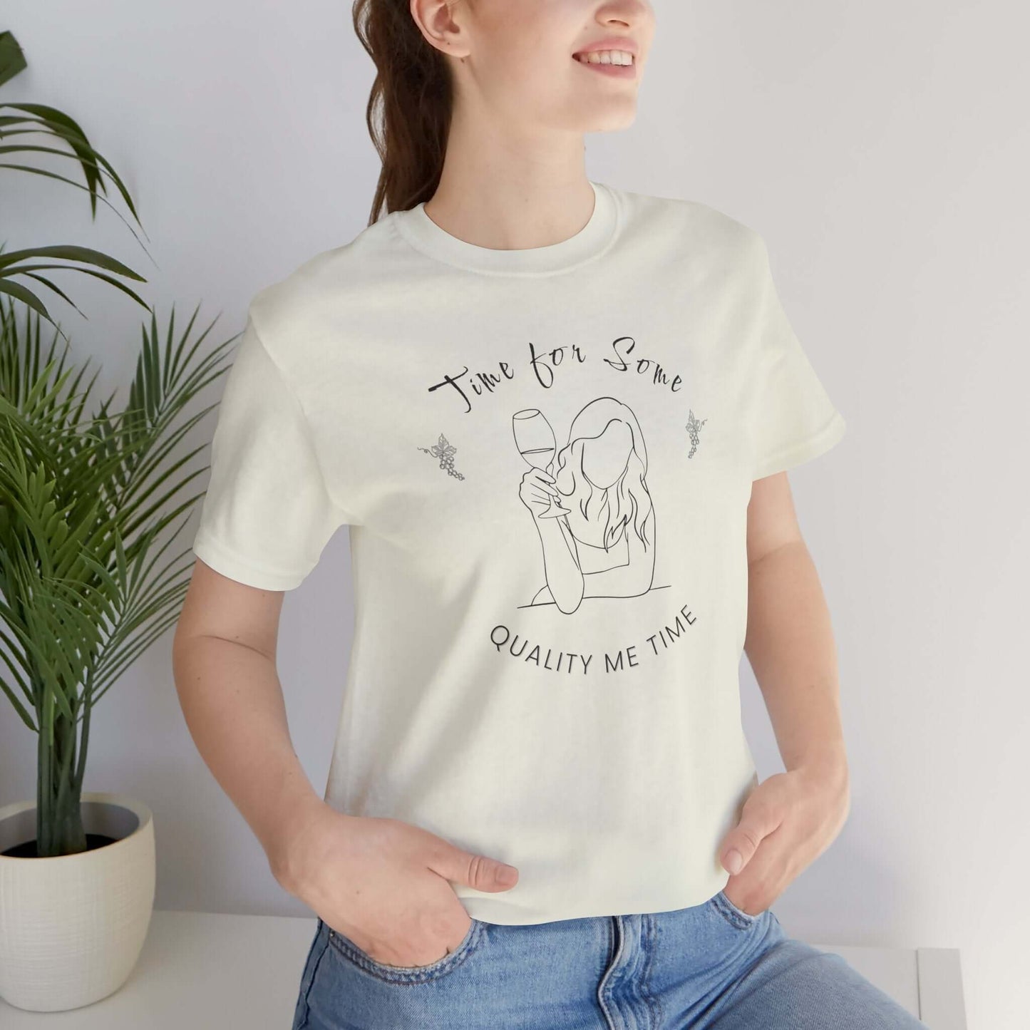 T-Shirt 'Quality Me Time' Short Sleeve Tee - Wine Lovers Tee - Cute Graphic T-shirts - Obsession Expressions by In Style Chics Boutique 
