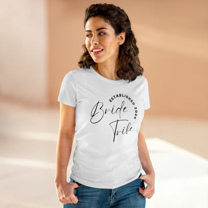 Women's Midweight Cotton Graphic Tee "Bride Tribe" - In Style Chics Boutique LLC