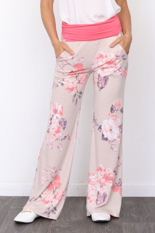 Vintage Floral Wide Leg Pants - In Style Chics Boutique LLC