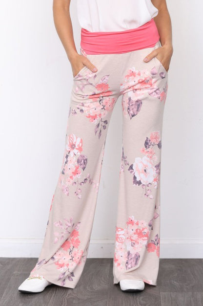 Vintage Floral Wide Leg Pants - In Style Chics Boutique LLC