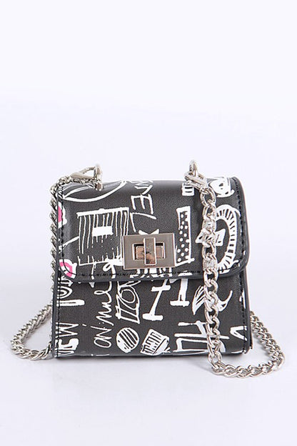 Petite Mini Graffiti Swing Bag - In Style Chics Boutique LLC