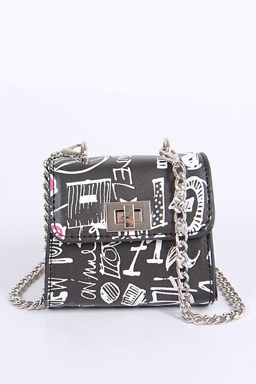 Petite Mini Graffiti Swing Bag - In Style Chics Boutique LLC
