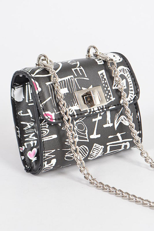 Petite Mini Graffiti Swing Bag - In Style Chics Boutique LLC