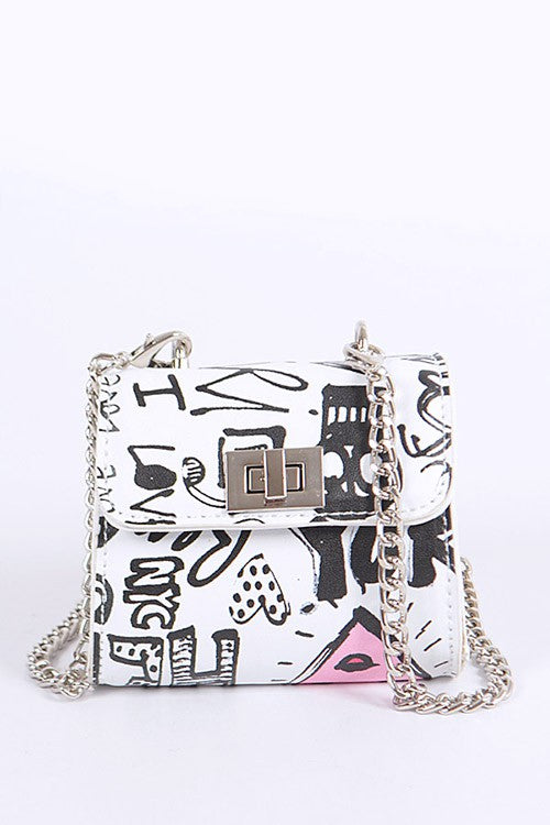 Petite Mini Graffiti Swing Bag - In Style Chics Boutique LLC