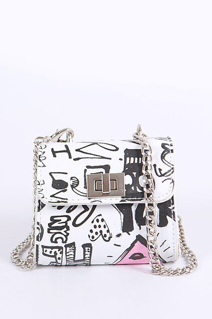 Petite Mini Graffiti Swing Bag - In Style Chics Boutique LLC