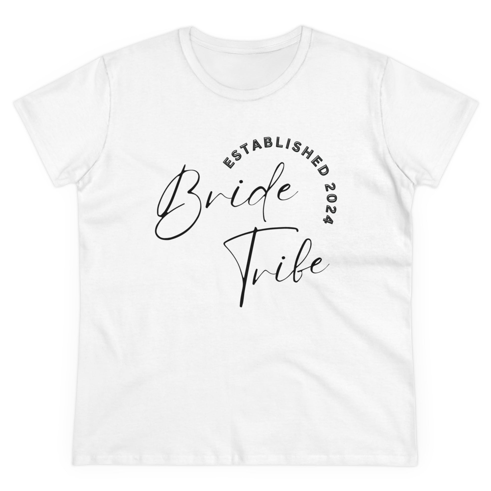 Women's Midweight Cotton Graphic Tee "Bride Tribe" - In Style Chics Boutique LLC