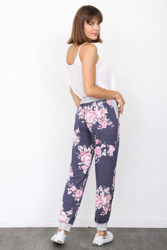 Floral Drawstring Jogger Made in USA - In Style Chics Boutique LLC