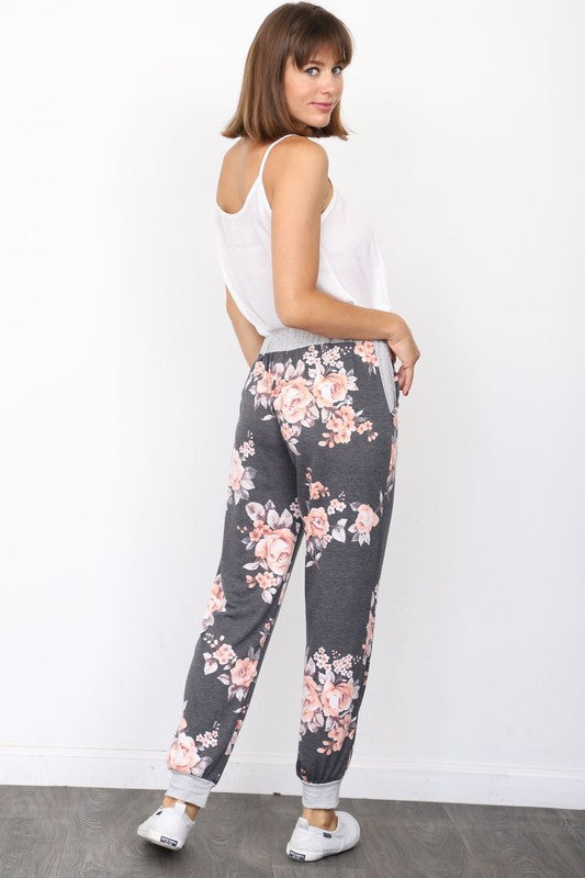 Floral Drawstring Jogger Made in USA - In Style Chics Boutique LLC