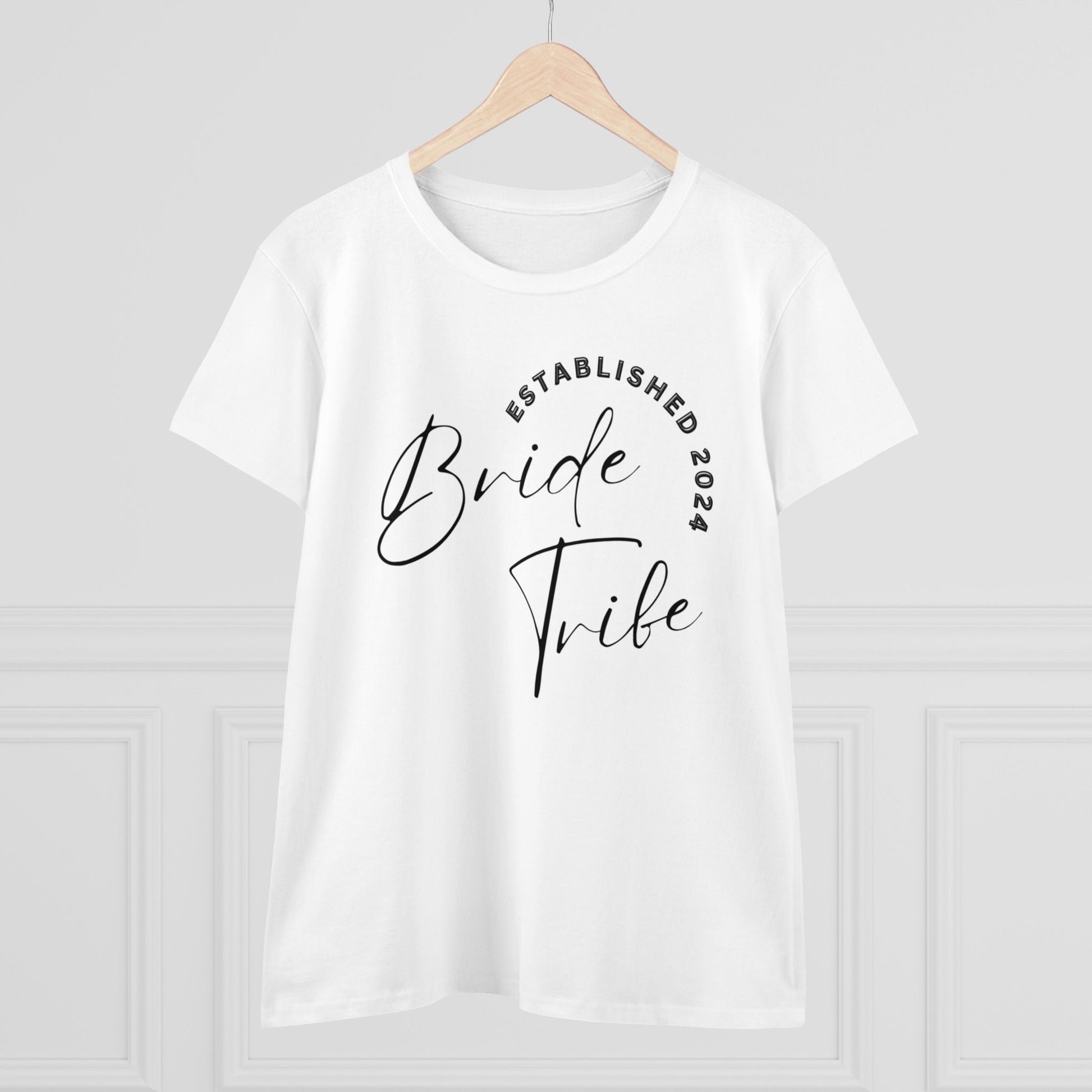 Women's Midweight Cotton Graphic Tee "Bride Tribe" - In Style Chics Boutique LLC