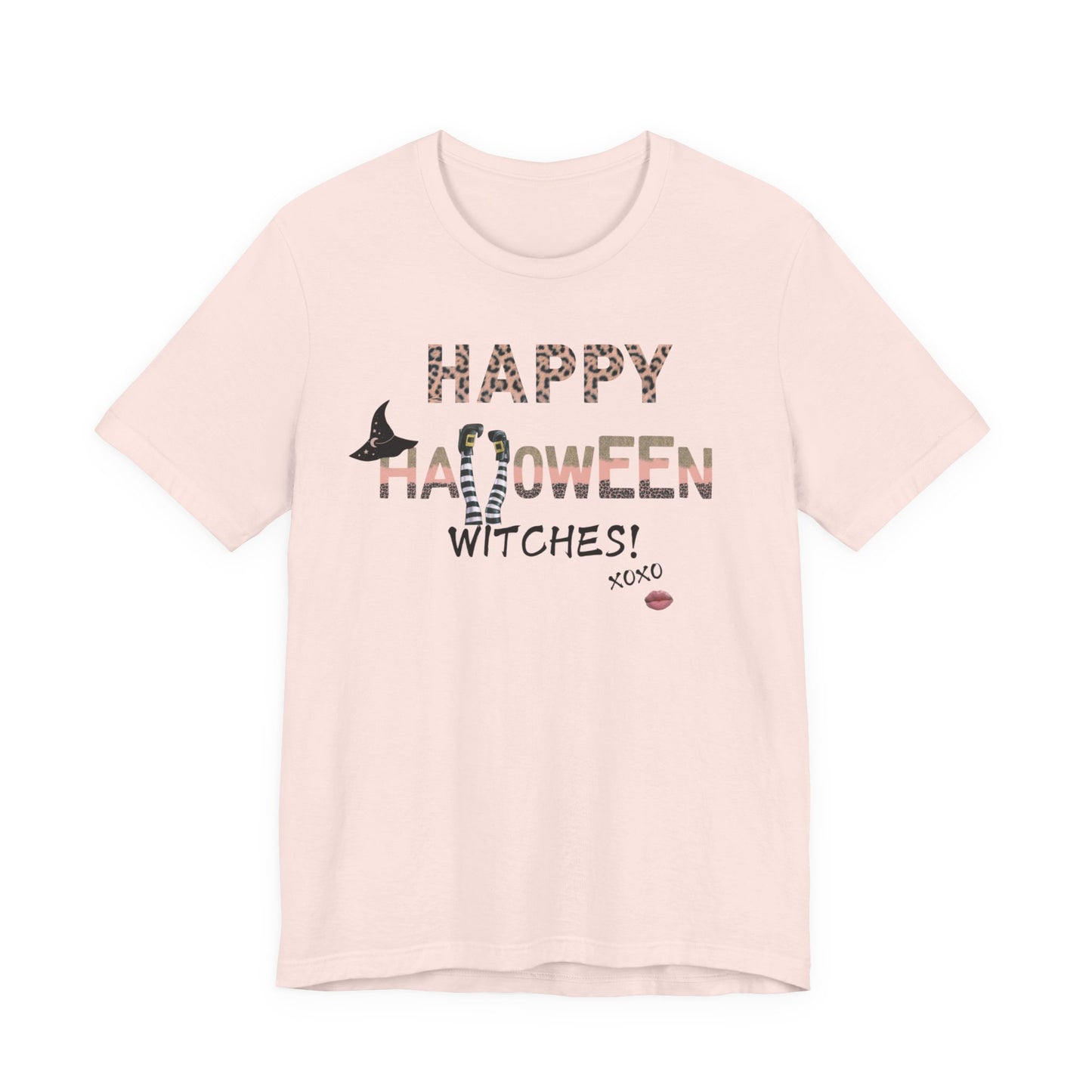 Witch Lover Gift, Halloween Party T-Shirt, Happy Halloween Witches Printed Tee at In Style Chics Boutique 