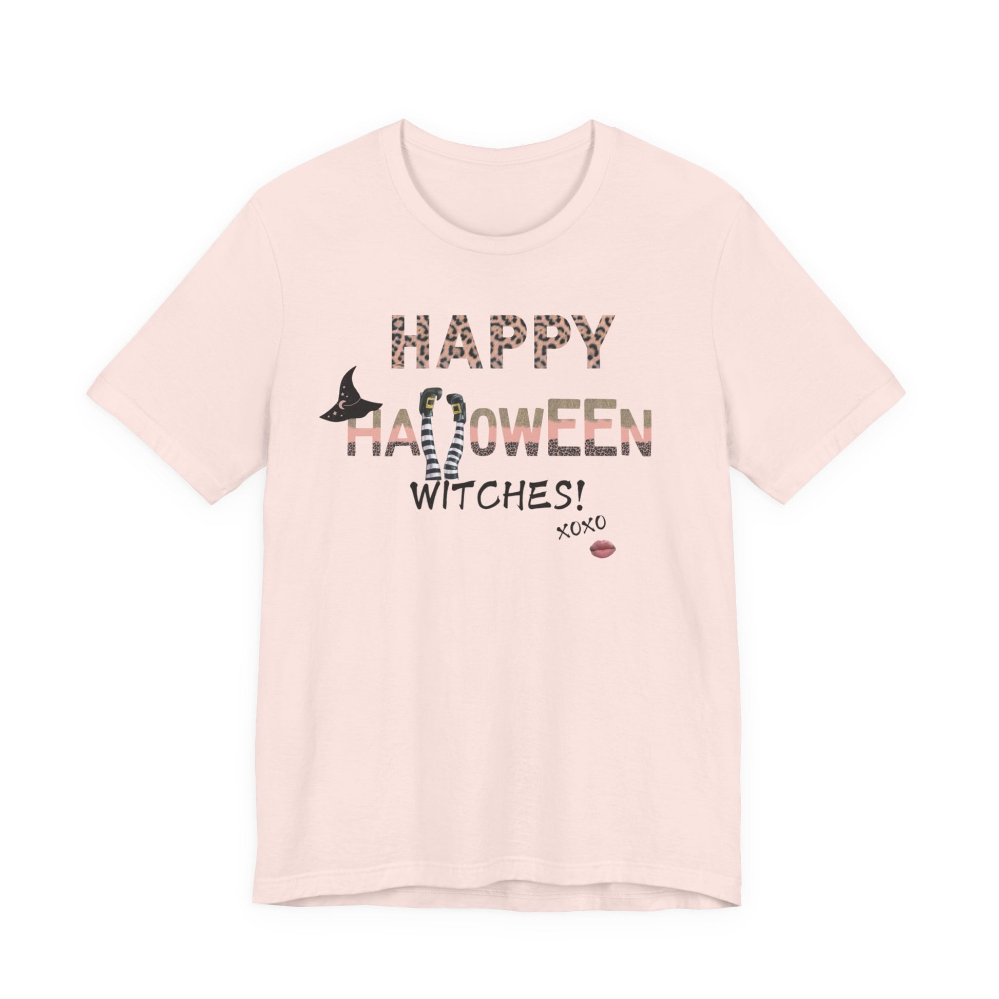 Witch Lover Gift, Halloween Party T-Shirt, Happy Halloween Witches Printed Tee at In Style Chics Boutique 
