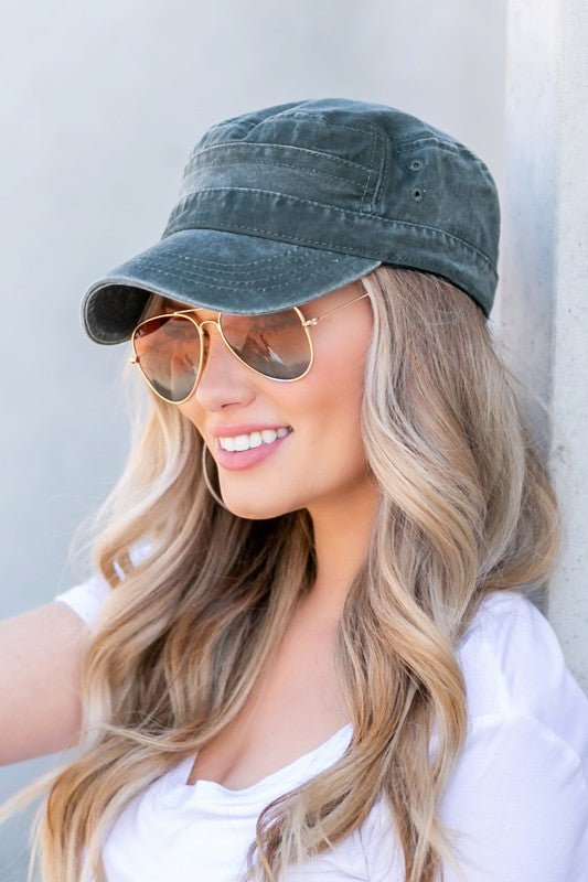Distressed Cadet Hat for Women - In Style Chics Boutique LLC