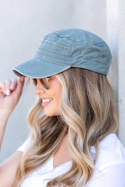Distressed Cadet Hat for Women - In Style Chics Boutique LLC