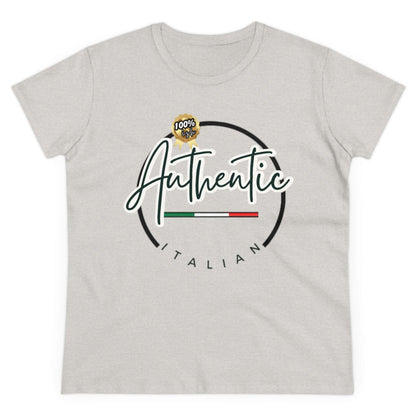 Women's Midweight Cotton Graphic Tee "100% ish Authentic Italian" - In Style Chics Boutique LLC