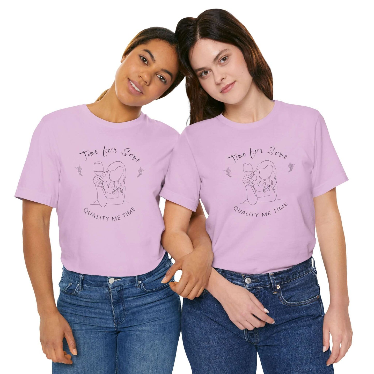 T-Shirt 'Quality Me Time' Short Sleeve Tee - Wine Lovers Tee - Cute Graphic T-shirts - Obsession Expressions by In Style Chics Boutique 
