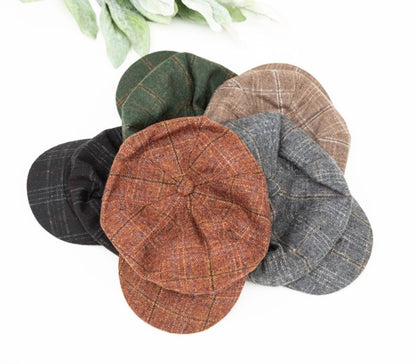 Plaid Newsboy Cap for Women - In Style Chics Boutique LLC