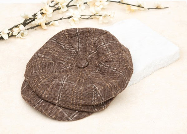 Plaid Newsboy Cap for Women - In Style Chics Boutique LLC