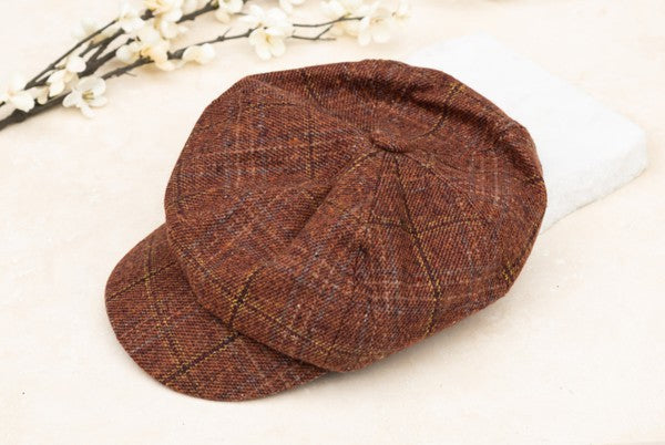 Plaid Newsboy Cap for Women - In Style Chics Boutique LLC