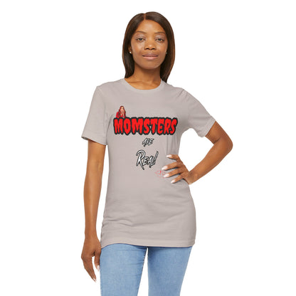 Unisex Jersey Short Sleeve Halloween Graphic T -"Momsters..." Light Color Tees - In Style Chics Boutique LLC
