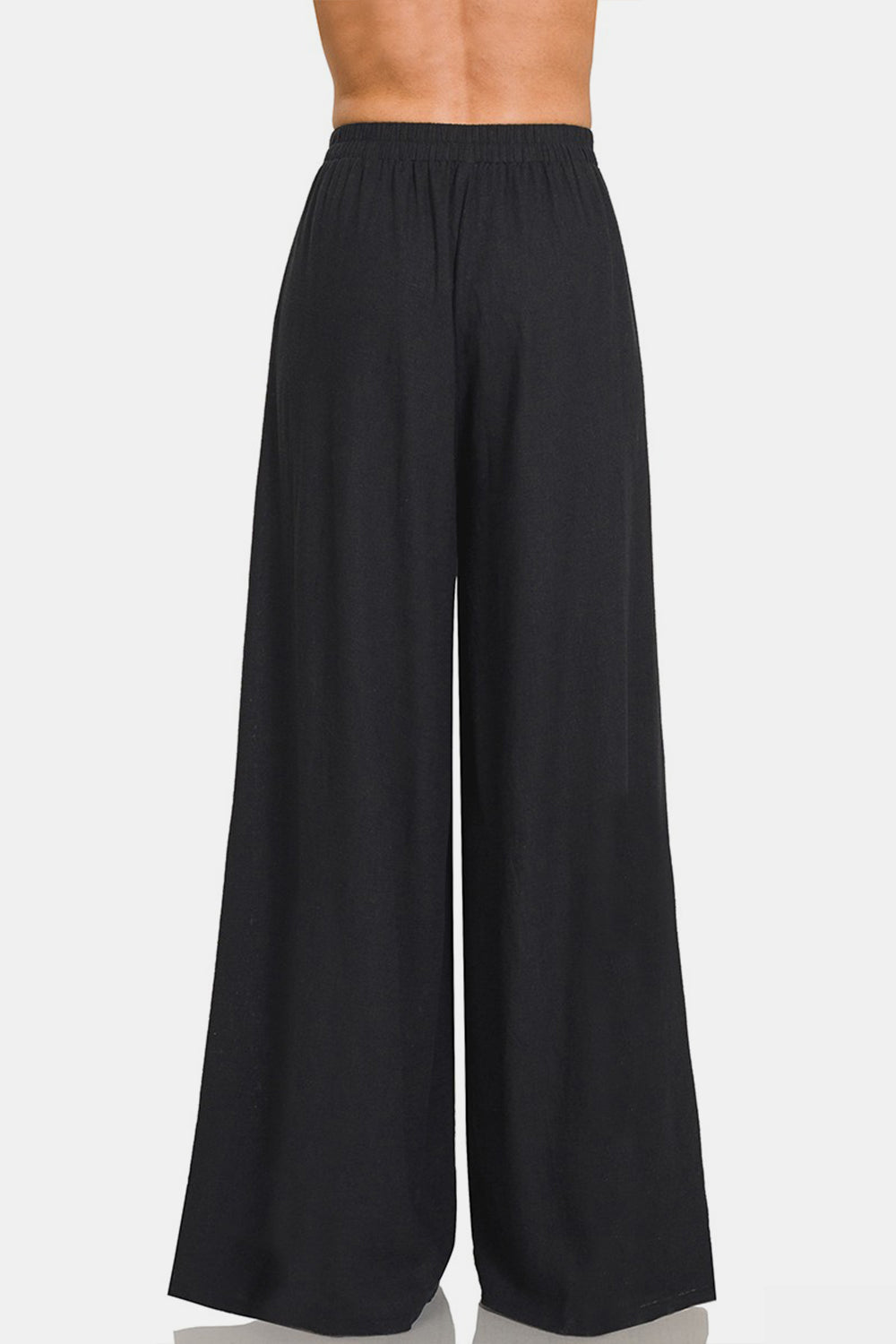 Zenana Pleated Linen Blend Wide Leg Pants - In Style Chics Boutique LLC