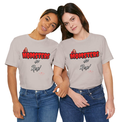 Unisex Jersey Short Sleeve Halloween Graphic T -"Momsters..." Light Color Tees - In Style Chics Boutique LLC