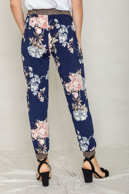 Rose Print Jogger Made in USA - In Style Chics Boutique LLC
