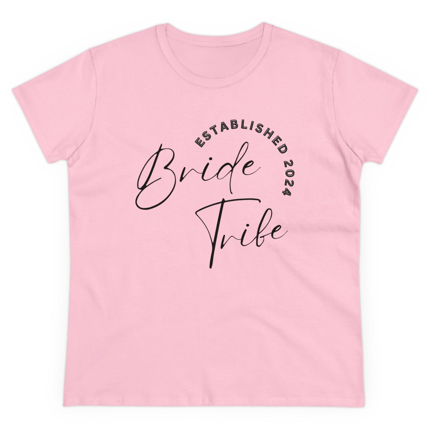 Women's Midweight Cotton Graphic Tee "Bride Tribe" - In Style Chics Boutique LLC