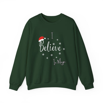Crewneck "I Believe in Magic" Christmas Sweatshirt - In Style Chics Boutique