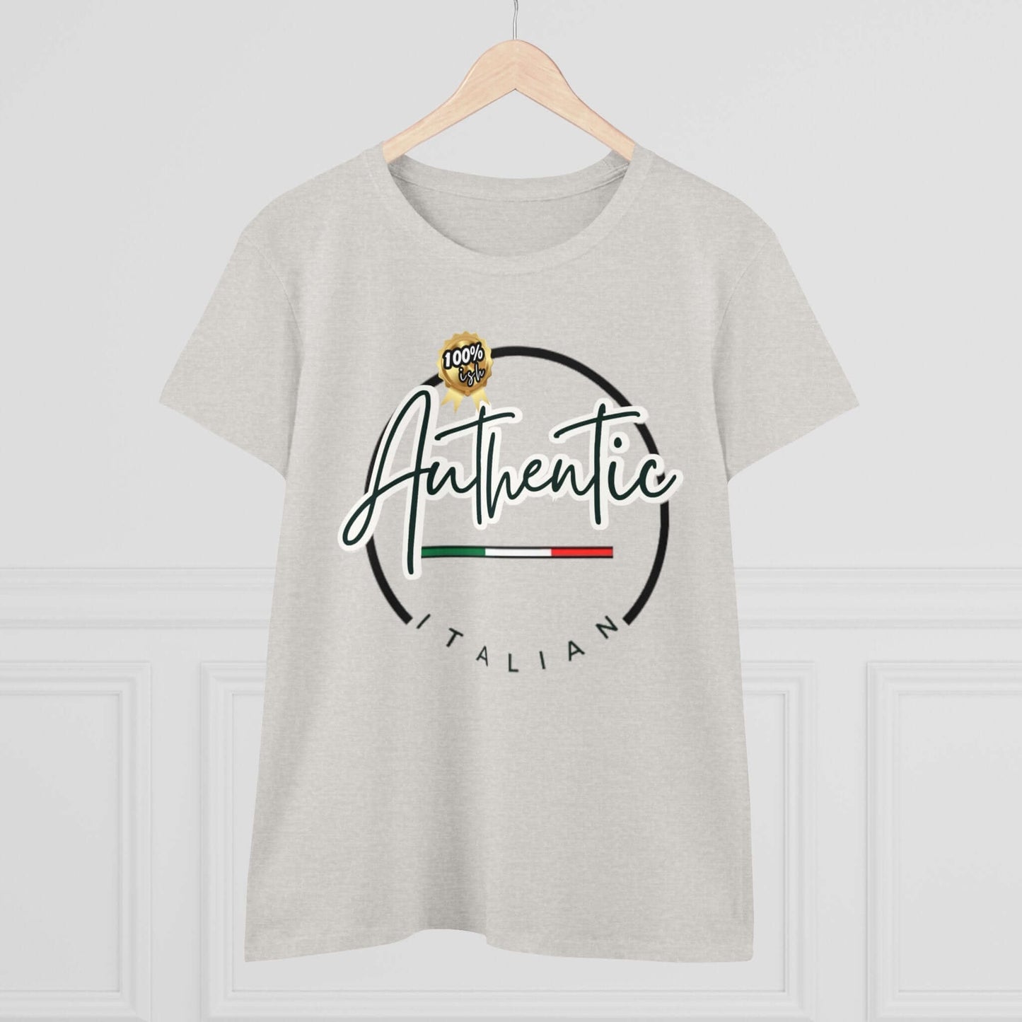 Women's Midweight Cotton Graphic Tee "100% ish Authentic Italian" - In Style Chics Boutique LLC