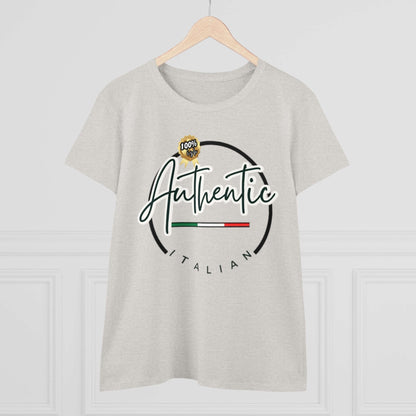 Women's Midweight Cotton Graphic Tee "100% ish Authentic Italian" - In Style Chics Boutique LLC