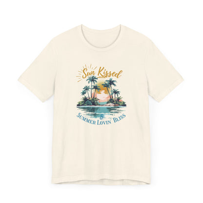 Printed Beach Tee- Sun Kissed & Summer Lovin' Bliss- In Style Chics Boutique Cute Graphic T-shirts 