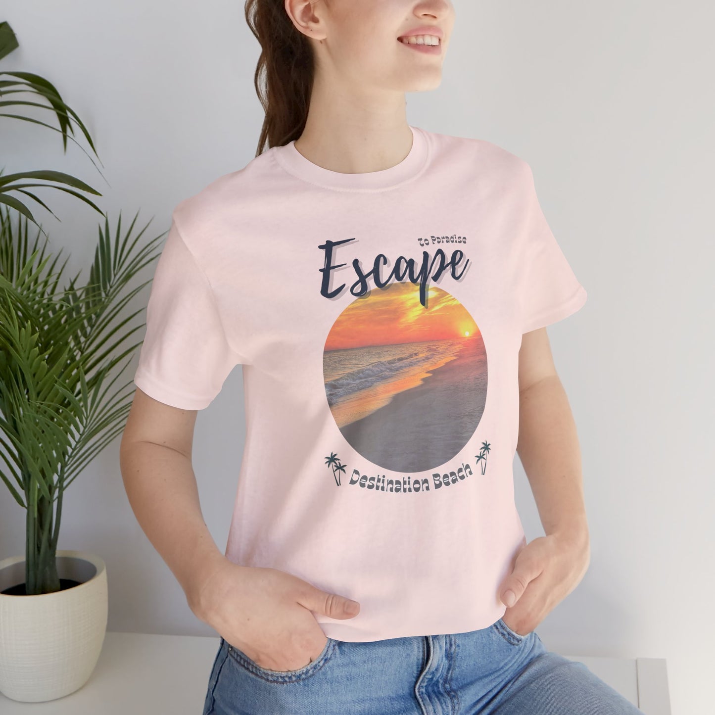 Escape to Paradise Printed Tee, Destination Beach - In Style Chics Boutique Cute Graphic T-shirts 