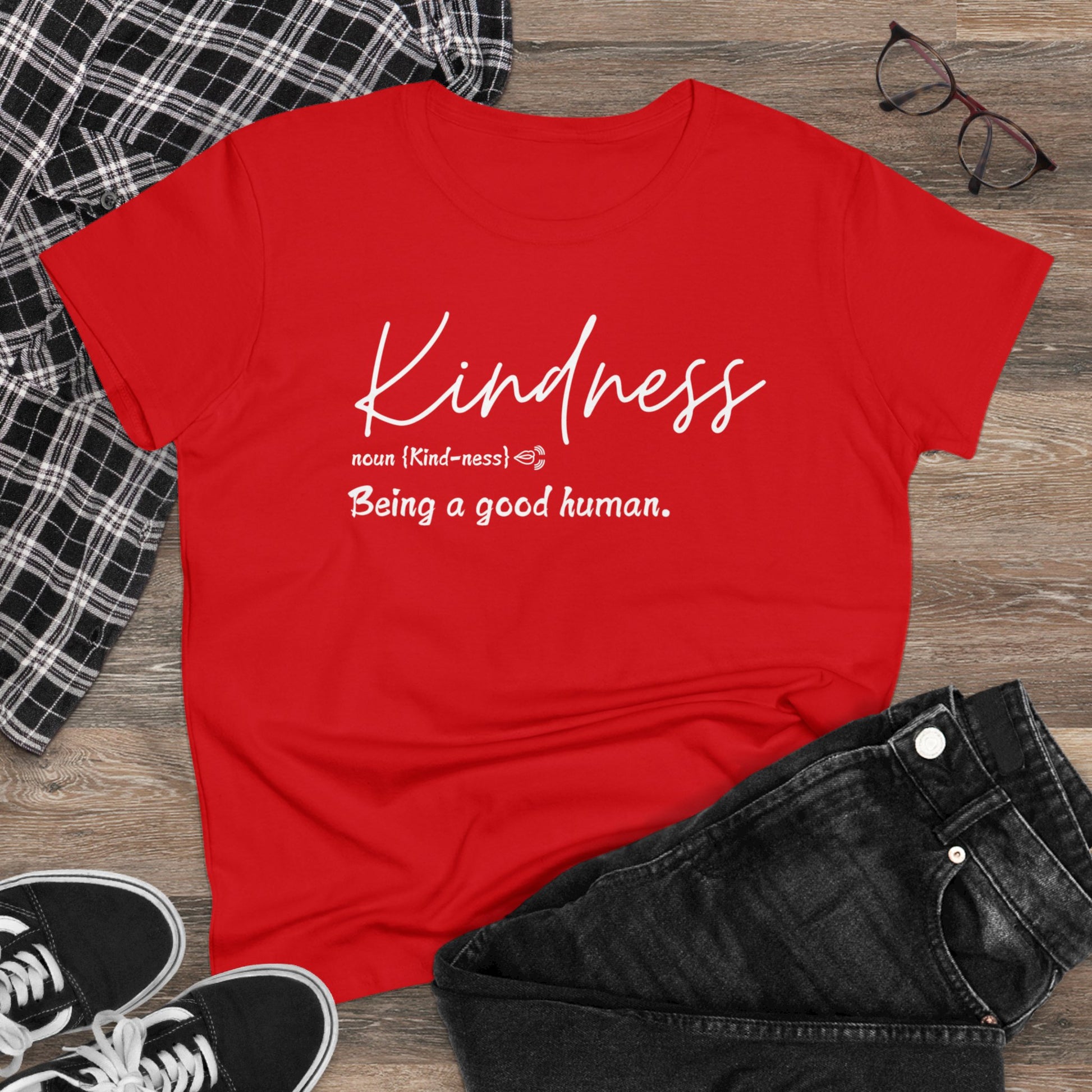 Women's Midweight Cotton "Kindness" Graphic Tee - In Style Chics Boutique LLC