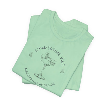 Printed Tee - 'Summer Vibe ~ Margaritas Poolside'