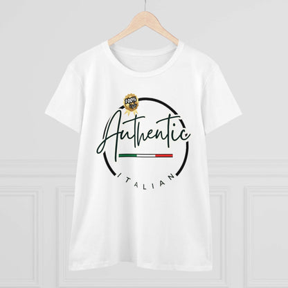 Women's Midweight Cotton Graphic Tee "100% ish Authentic Italian" - In Style Chics Boutique LLC