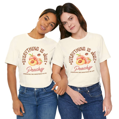 Just Peachy' Short Sleeve Tee - Cute Graphic T-shirts - In Style Chics Boutique